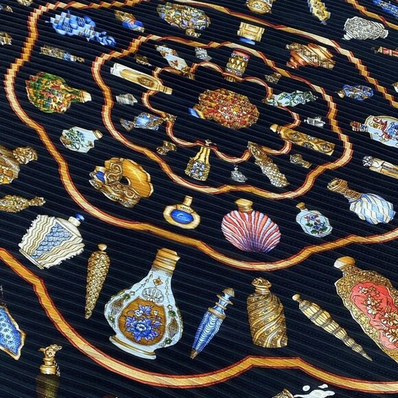 HERMES Caleprice - Black Light Brown Multi Scarf 200-071625 - Picture 2 of 5